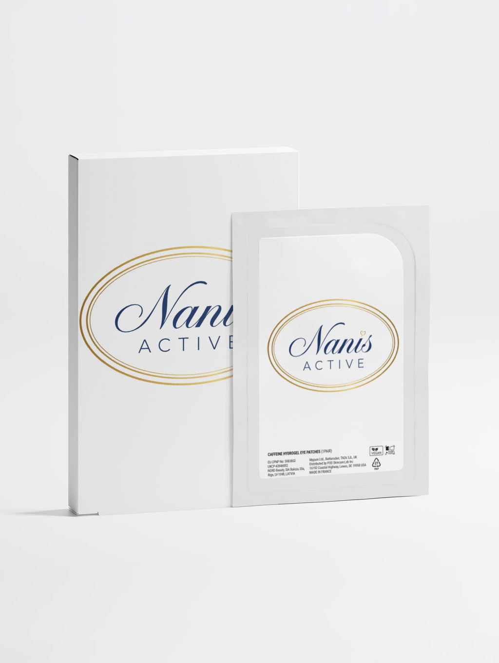 Patch idrogel occhi energizzanti con caffeina e vitamina C Nanis Active