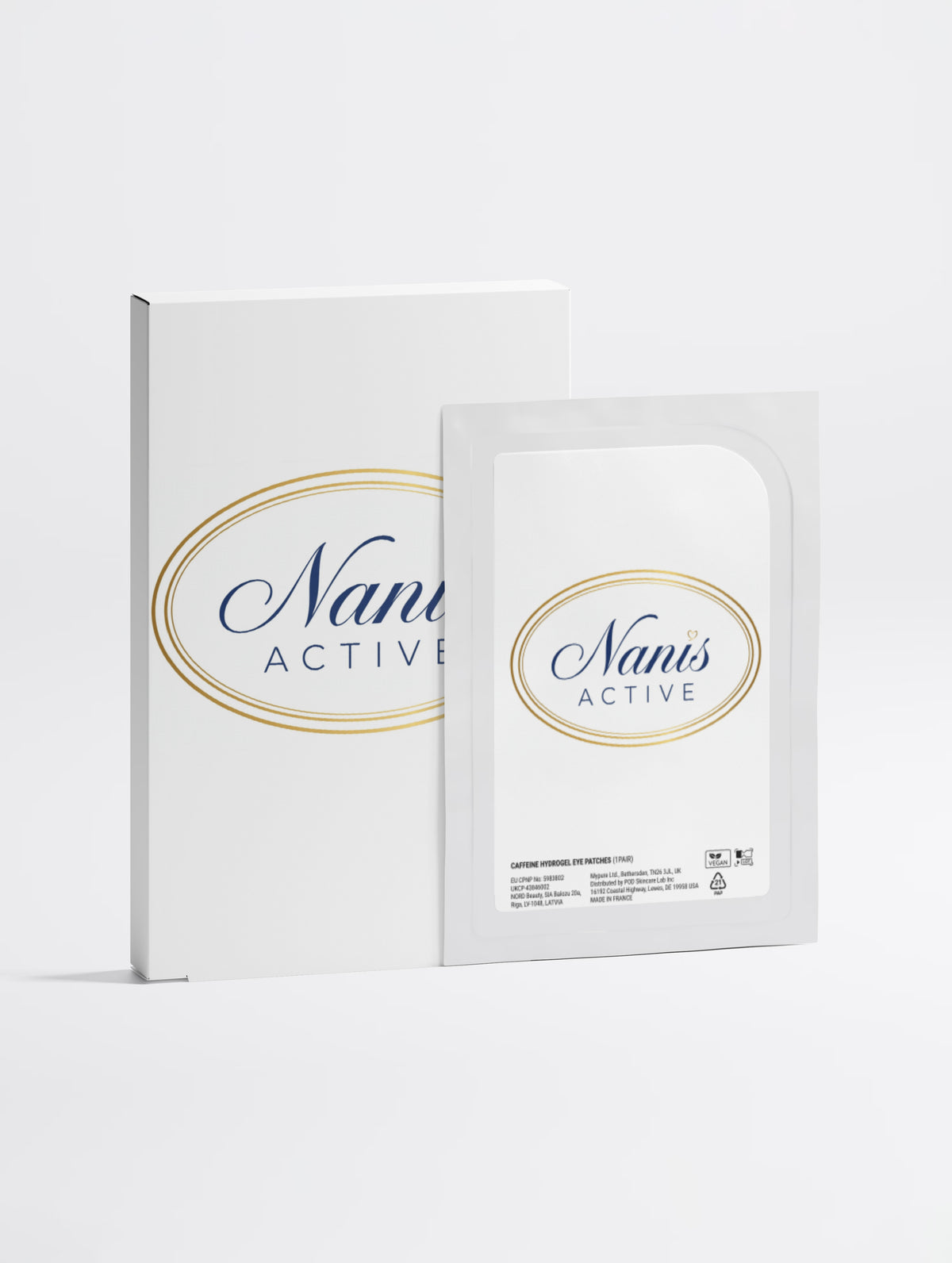 Patch idrogel occhi energizzanti con caffeina e vitamina C Nanis Active